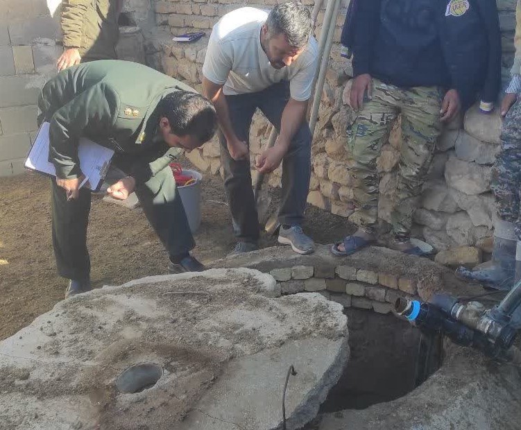انسداد ۱۳ حلقه چاه غیرمجاز در یک روستای شیروان خراسان شمالی